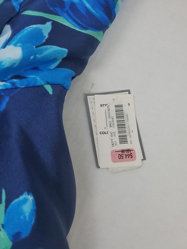 B. Darlin Dress Navy Floral Dance Prom Homecoming Women's Size 1/2 MADE IN USA - Picture 4 of 9
