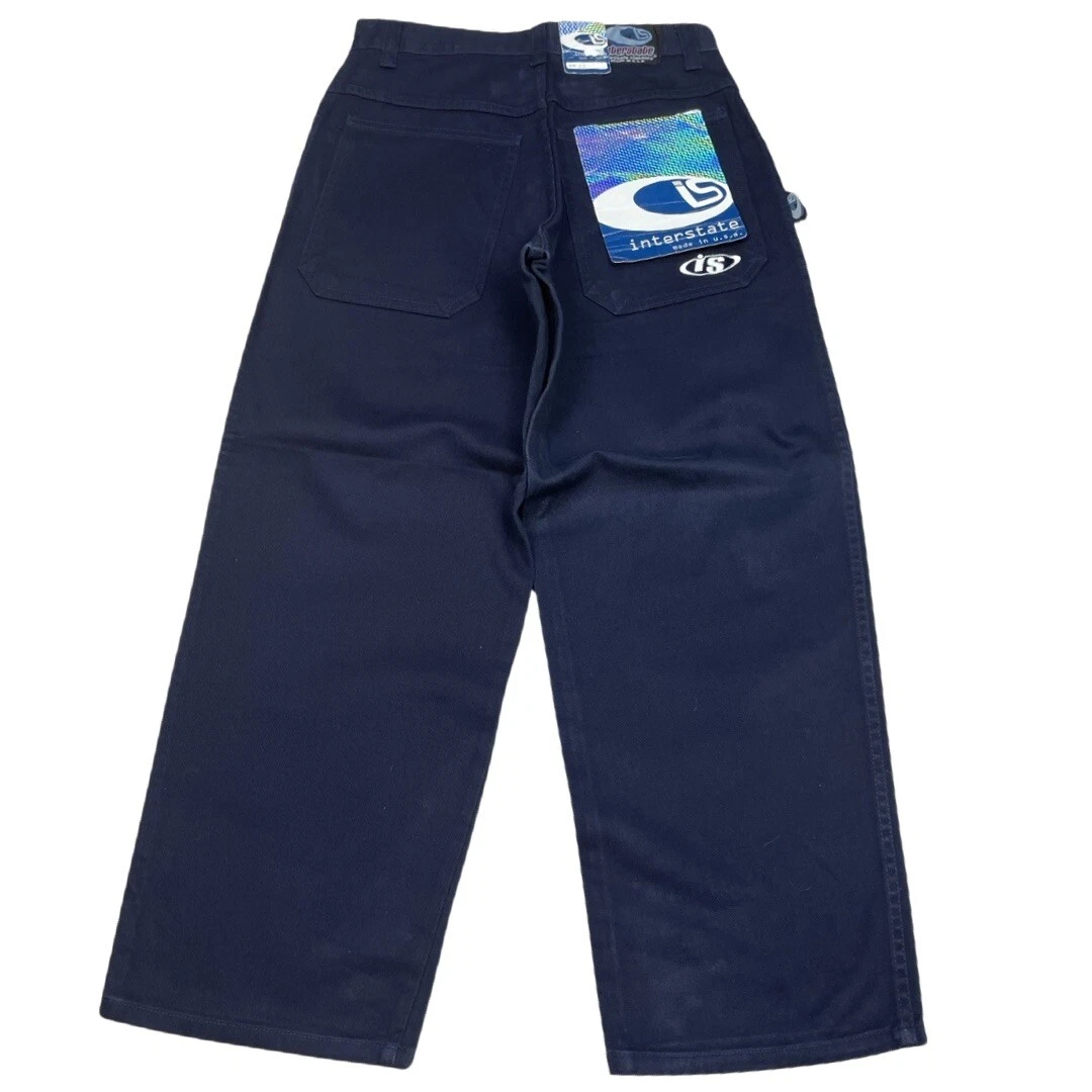 Interstate Baggy Extra Wide Leg Loose Fit Navy Jeans 30 Jnco 