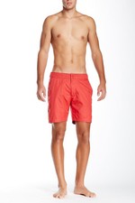 ROBERT GRAHAM MEN'S FIJI BOARD SHORTS SWIM TRUNKS BOTTOM SOLID RED SIZE 38 148