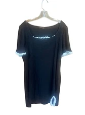 Romwe Black/White Lace Sweater Knit Dress Sz XL NWT