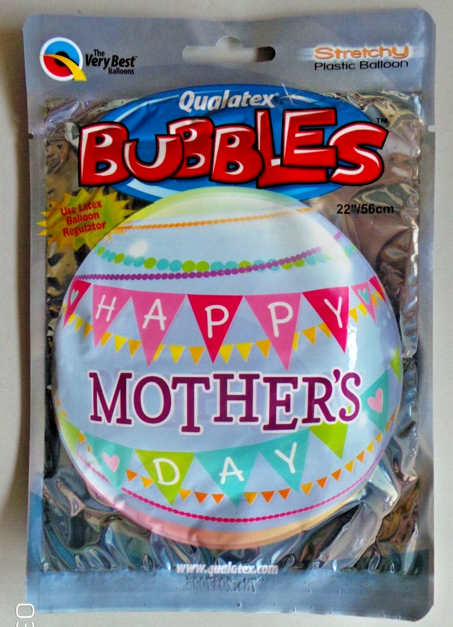Qualatex Bubble 22"" (56cm) Happy Mother's day Balloon