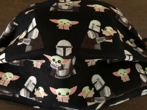 Star Wars Baby Yoda - Máscara facial mandaloriana. 100 % edredones algodón. Niños - adultos - Imagen 2 de 5