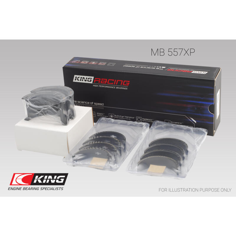King MB557XP001 Xpseries Main Bearings 0.001" Undersize SBC Set of 5
