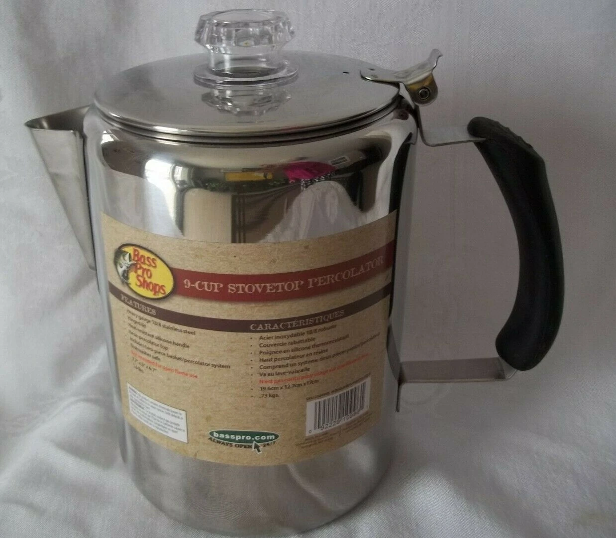 Bass Pro Shops 9-Cup StoveTop Percolator New