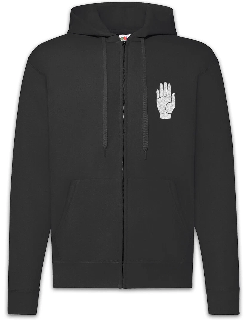 White Hand I Zipper Hoodie Lord of Isengard Saruman Symbol the Rings Uruk-Hai