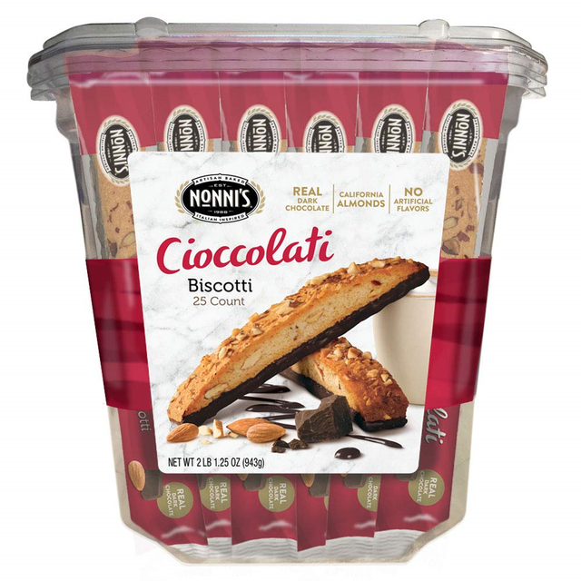 Nonni's Biscotti Value Pack with Larger Cookies Cioccolati 25Count 2.1