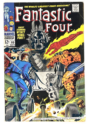 FANTASTIC FOUR #80 1968 JACK KIRBY STAN LEE THING HUMAN TORCH MARVEL COMIC
