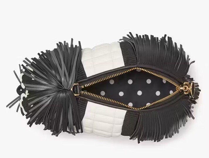 NWT Kate Spade New York shaggy fringe 3d dog crossbody bag