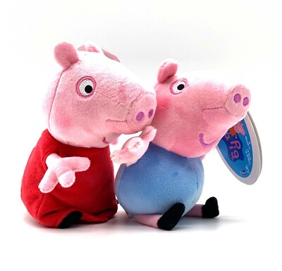 AUSWAHL: Jazwares - Peppa Wutz Plüschfigur mit Sound 15 cm - Pig Plüschschwein