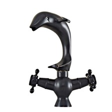 Black Oil Rubbed Brass Dolphin Shape Bathroom Kitchen Bar Sink Faucet Tap ssf842