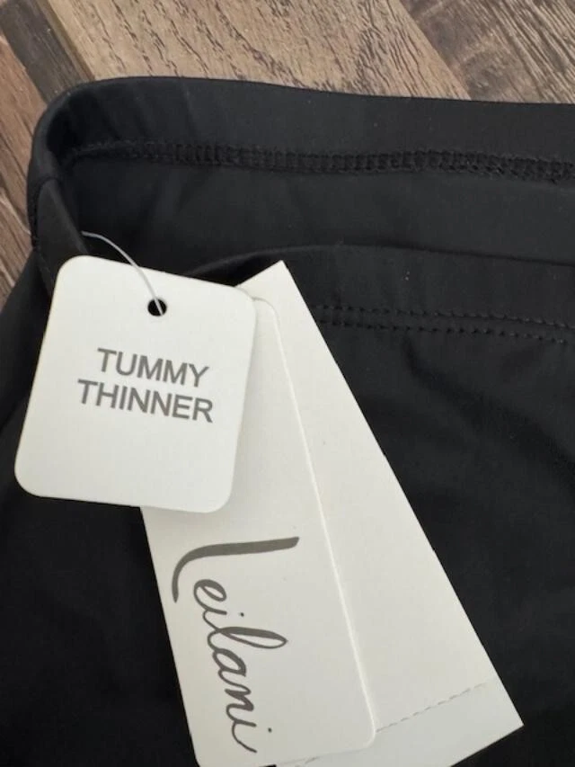 NWT LEILANI tummy control 12 skirtini swimsuit bottom skirt black skort - Image 3 of 3