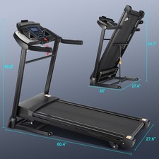 3.25HP Folding Treadmill w/ 15 Auto Incline APP Treadmill with Bluetooth 300lbs