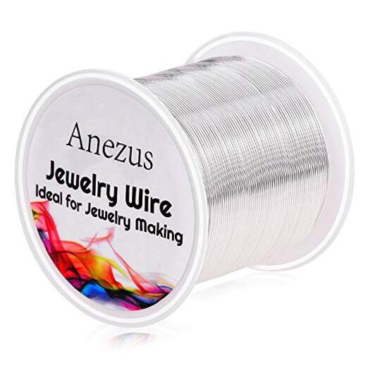 22 Gauge Jewelry Wire,  Craft Wire Tarnish Resistant Copper Beading Wire Silver