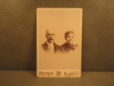Victorian Antique Cabinet Card Photo of a Married Couple ..... Man and Woman