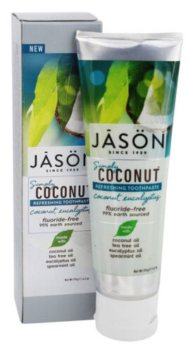 Jason Simply Coconut & Eucalyptus Fluoride Free REFRESHING TOOTHPASTE 119g - Picture 1 of 1