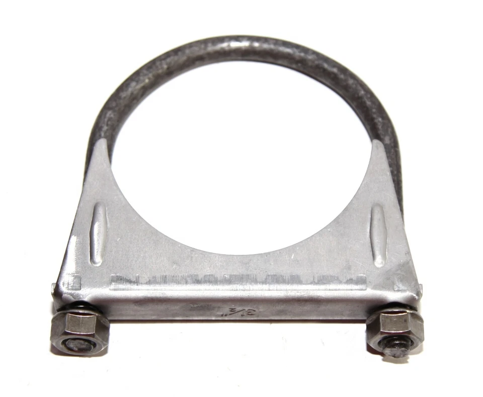 Juego de 4 piezas abrazaderas silenciadoras de perno en U de metal acero tubo de escape ID de 3,5" Foto 2 de 4