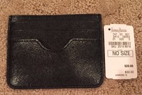 Women's Neiman Marcus Black Leather Card Case Keeper/holder Women's Neiman Marcus Black Leather Card Case Keeper/holder