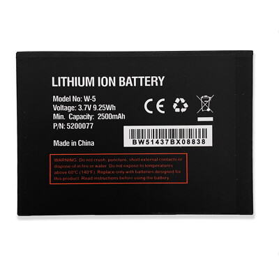 Replacement Battery for Netgear AirCard Unite 344B W-5 W5 5200077 3.7V 2500mAh