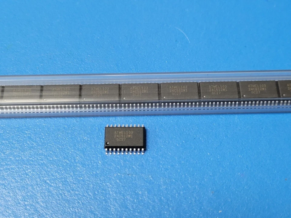 (10 PCS) AT24C512W1-10SC-2.7 ATMEL EEPROM, 64KX8, 2.7V, Serial, CMOS, SOIC-20 - Image 2 of 2