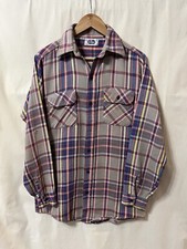 Mr Leggs Vinateg Flannel Shirts Made in USA Size M amzing Color 80s