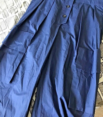 Tuta Tela Eliot piccola cotone blu utility bottoni davanti made in ital 36C 29W - Foto 6 di 7