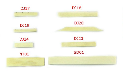 40 pcs 6 String 7 String 12 String Acoustic Guitar Bone Nut Saddle Blank Slotted - Picture 2 of 19