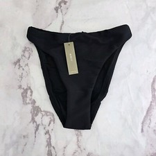 J Crew Swim Bottom 3X Black Ribbed Bikini High Rise Cheeky High Cut Rib BE808