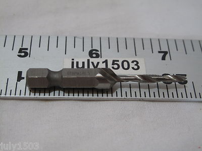 (1) Greenlee M3x0.5 DTAPM3C Drill Tap Countersink 1/4'' hex Quick Change