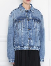 Maison Margiela Oversized Denim Jacket In Blue Size It 42 / Us 6