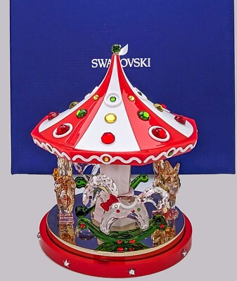 New in Gift Box SWAROVSKI 5637096 Christmas Holiday Rocking Horse