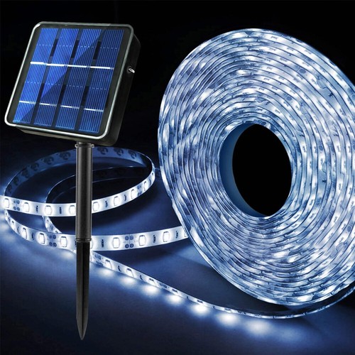 5M Outdoor Solar 150LED Strip Lights Waterproof Garden Flexible Tape Rope Lights - Picture 25 of 27