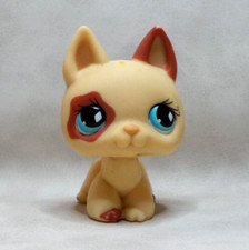 LITTLEST PET SHOP LPS #744 HASBRO CHIEN BERGER ALLEMAND BEIGE MARRON YEUX BLEU