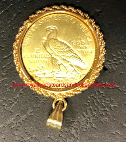 Necklace and pendant with USA 5 Dollar Indian Half Eagle 1912 =COPY= - Bild 3 von 3