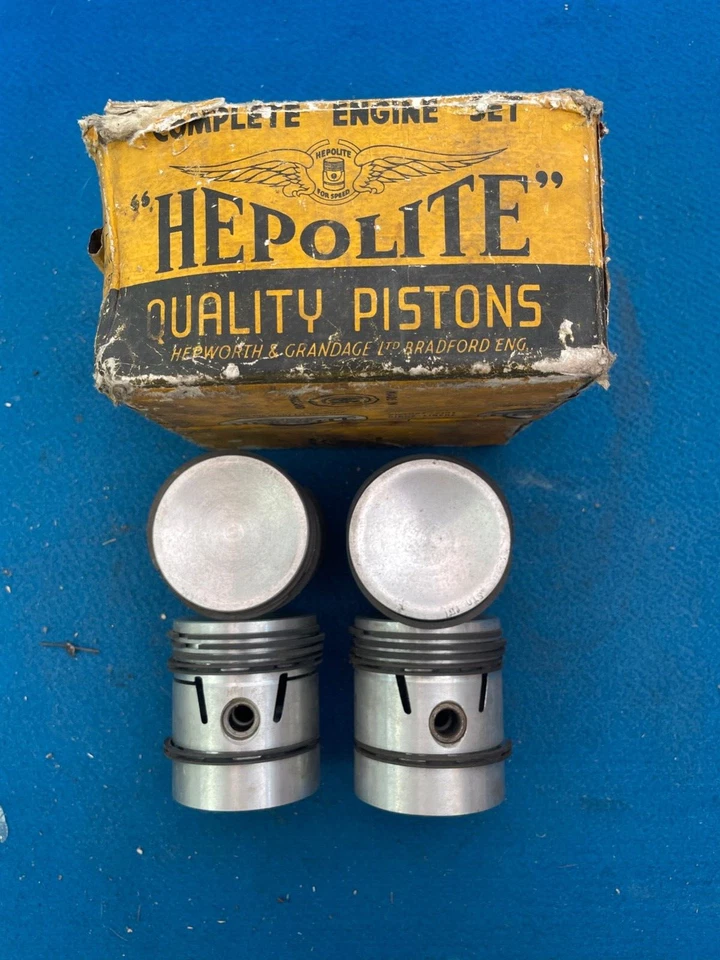 JUEGO COMPLETO DE PISTONES HEPOLITE 12541 AUSTIN A40 SOMERSET, DEVON & NASH METROPOLITAN Foto 3 de 4