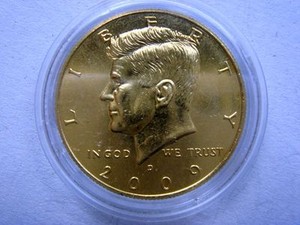 Usa 1 2 Half Dollar 2009 Barack H Obama Farbe Vergoldet Ebay