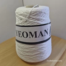Yeoman fettucina Machine Knitting 4 ply yarn - 505 grams - white acrylic (C78)