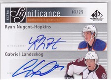 2011-12 SP Game Used Extra SIGnificance R.Nugent-Hopkins/G.Landeskog RC auto /25