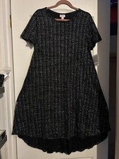 SALE! Elegant LuLaRoe Carly Metallic Dress ~Black Bling Shimmer ~ Large New