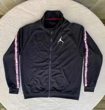 Nike Air Jordan Jumpman Tricot Jacket Black Red White Men's Size Large