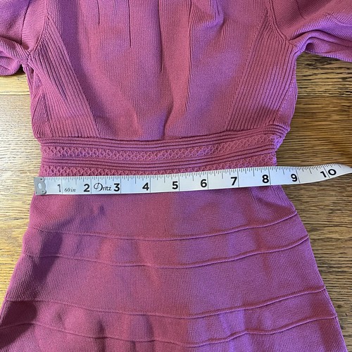 GB Girls Gianni Bini Knit Short Puff Sleeve Dress Size Small Purple/Pink NWOT - Picture 9 of 10