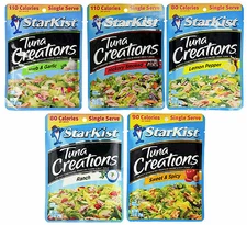 5-Pack Starkist Tuna Creations Variety Pack 5 Flavors 1 Pouch Each Flavor