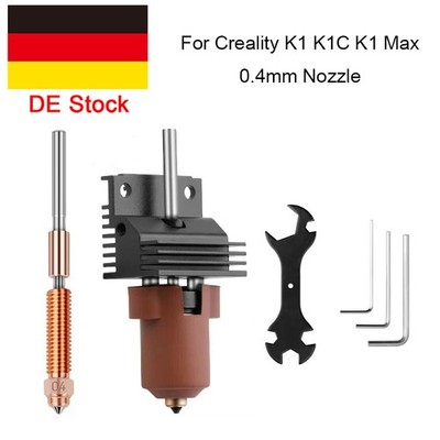 For Creality K1/K1C/K1 Max Heizblock Hotend Kit Gehärteter Stahl Düse 3D Drucker