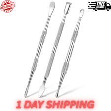 3 Pack Wax Carving Tool Kit Rainbow Stainless Steel Double-Headed Dab Tools