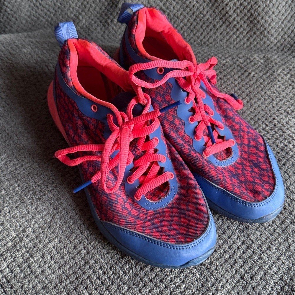 Vionic Python Vivid Blue Pink Patterned Lace Up A… - image 4
