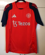 Manchester United Football Tiro 2024 25 Training Top Large Adidas Tezos Red