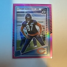 2025 Panini Donruss - Rated Rookie Luther Burden #395 Optic Preview Pink Prizm