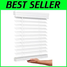 Modern Cordless Window Blinds - 11" x 72" - Bright White