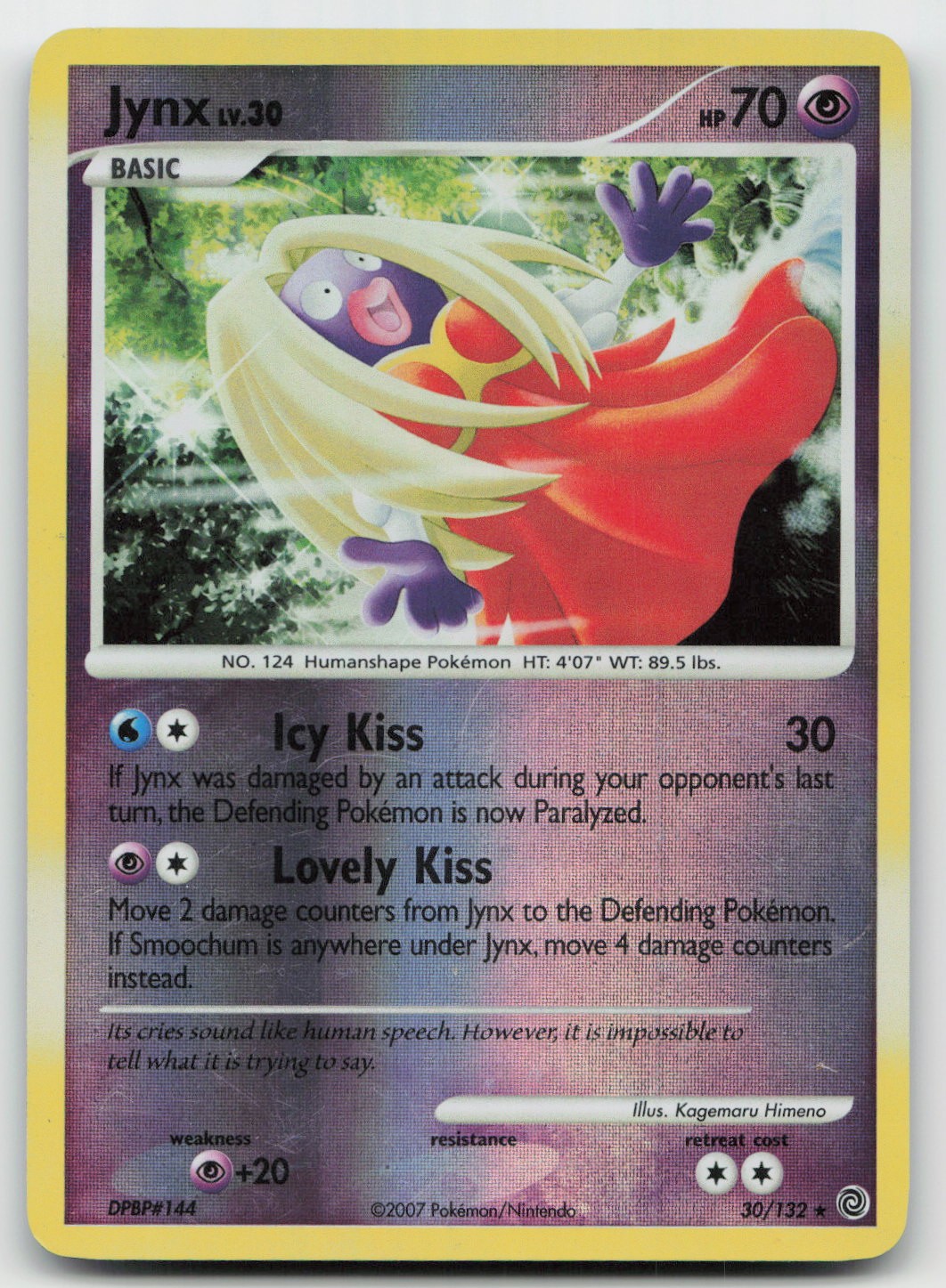 Pokemon Jynx Reverse Holo Rare Secret Wonders 30/132 LP