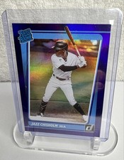 Jazz Chisholm 2021 Panini Donruss - Rated Rookies #58 Holo Purple (RC) Yankees