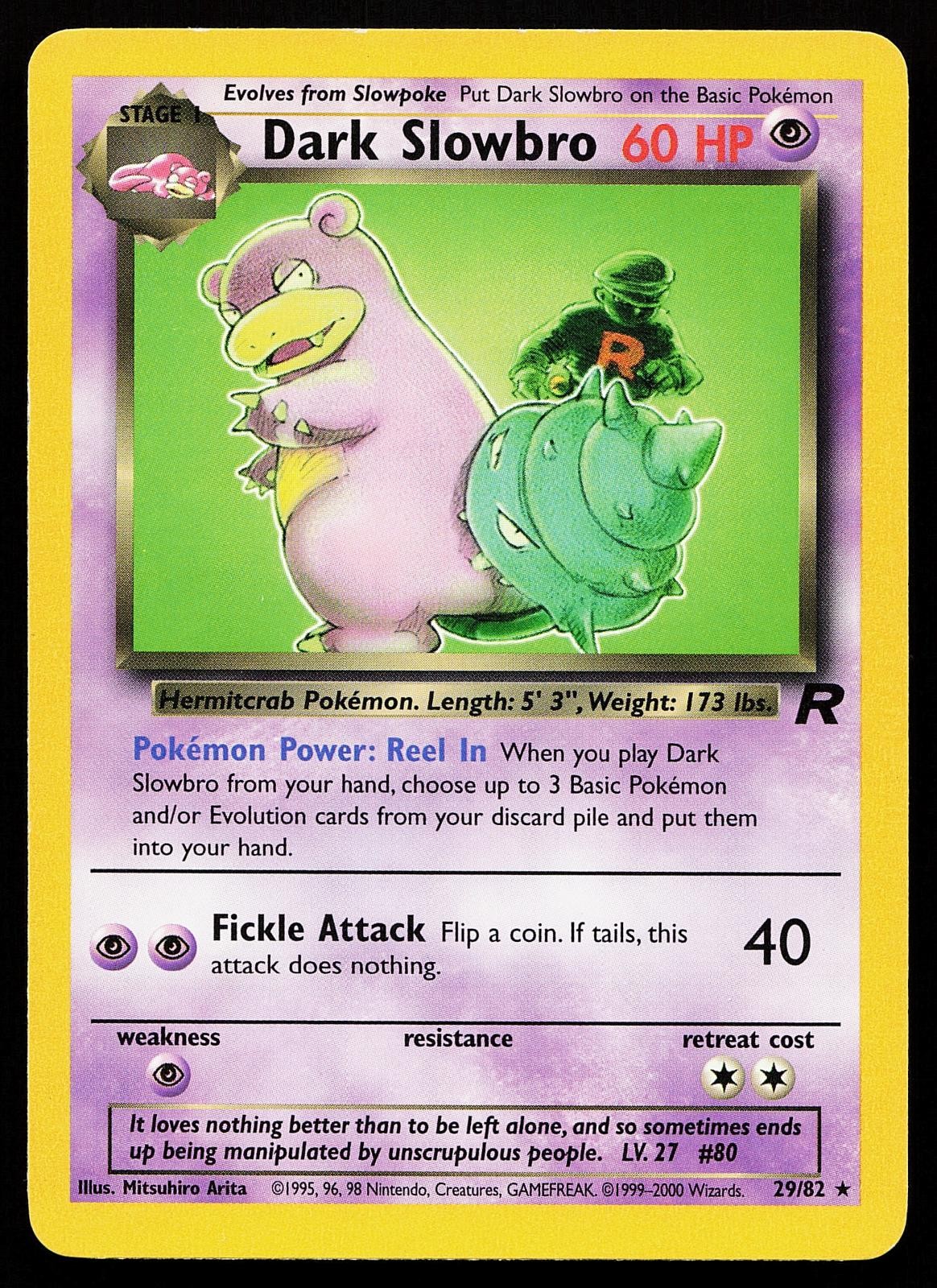 Dark Slowbro 29/82 Unlimited Rare Team Rocket Pokemon Card